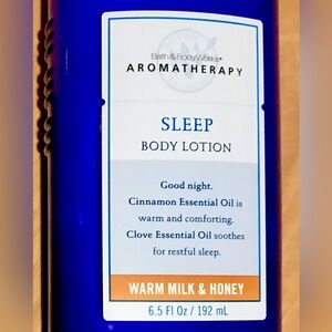 Sleep Bath Body Works Lotion Warm milk honey cinnamon clove aromatherapy BBW